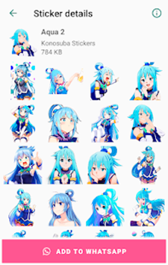 Image 3 for Aqua Konosuba Stickers fo…