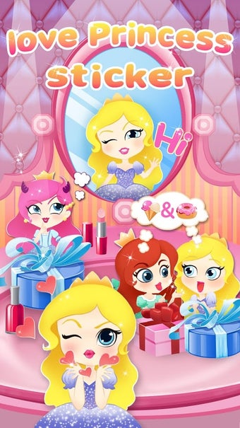 Imagen 2 para Love Princess Sticker for…