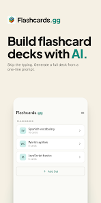 Imagen 0 para Flashcards.gg: AI Study C…