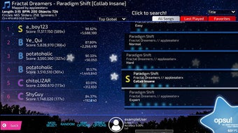 Image 1 for Opsu!(Beatmap player for …