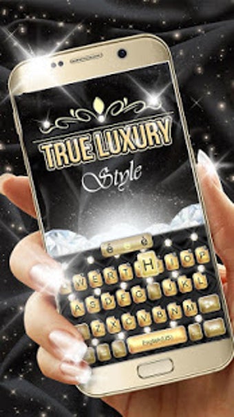 Imagen 2 para Luxury Gold Keyboard Them…