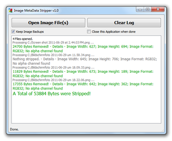 Image 0 for Image MetaData Stripper