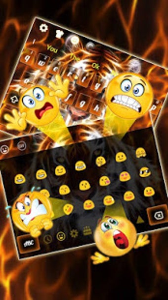 Image 2 for Neon Fur Tiger Keyboard T…
