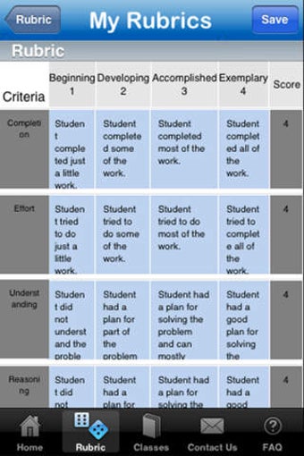 Image 0 for My Rubrics