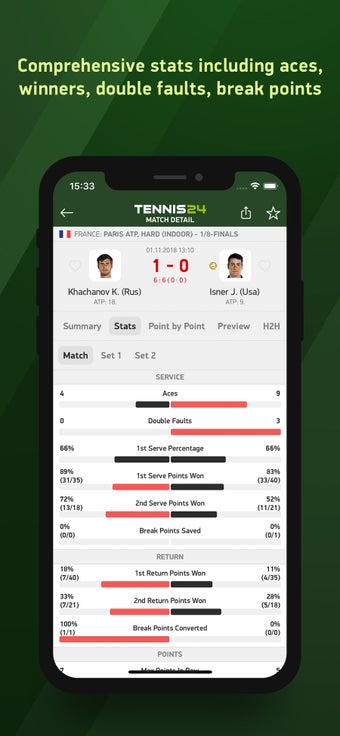 Tennis 24 tennis live scores for iOS Free download and software reviews CNET Download