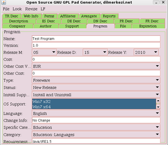 Image 0 for Free Java Pad Generator
