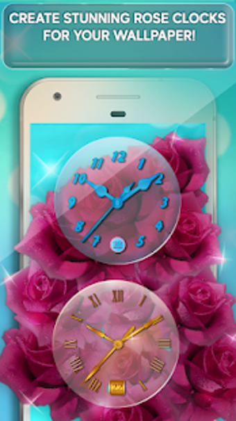 Imagen 2 para Rose Clock Live Wallpaper
