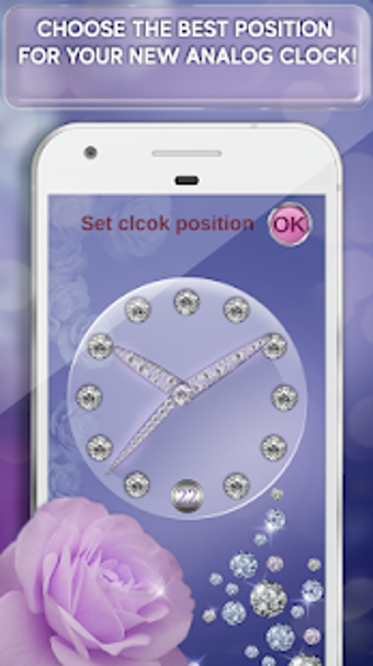 Imagen 1 para Rose Clock Live Wallpaper