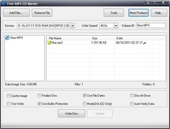 Imagen 0 para Free MP3 CD Burner