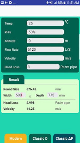 Imagen 0 para HVAC Duct Calculator