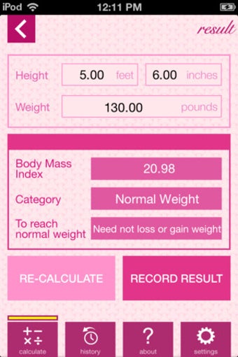 Imagen 0 para Weight and BMI Diary