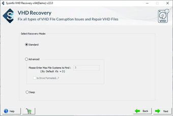 Image 0 for SysInfo VHD Recovery Tool