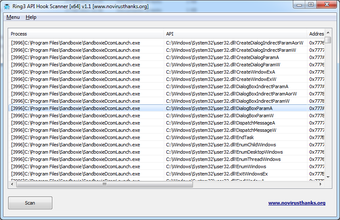 Image 0 for NoVirusThanks Ring3 API H…