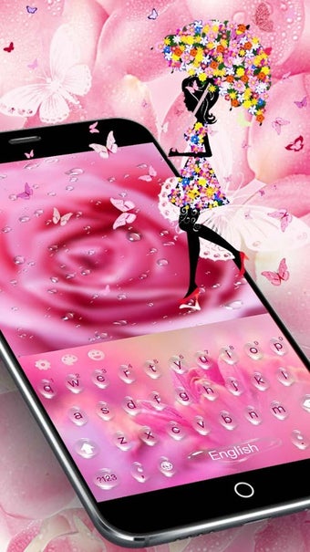Imagen 0 para Pink Rose Water Drops Key…