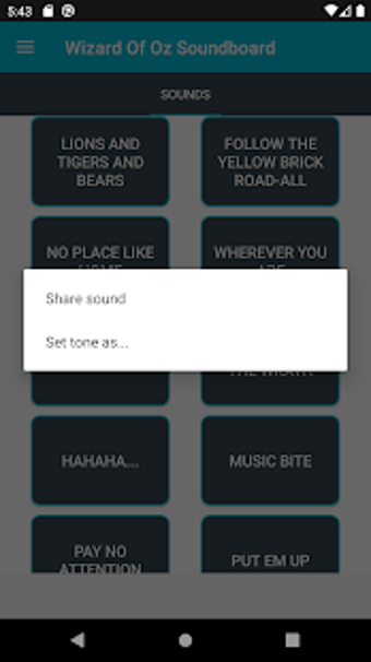Image 1 for Wizard Of Oz Soundboard