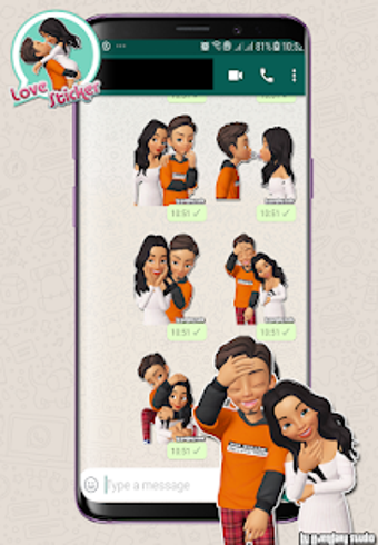 Image 1 for Romantic Love Stickers - …