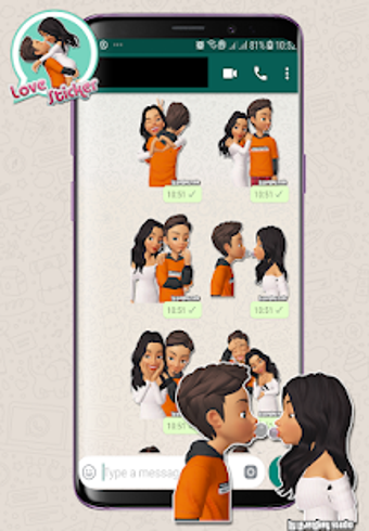 Image 2 for Romantic Love Stickers - …