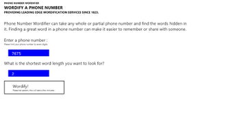 Image 1 for Phone Number Wordifier fo…