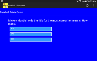 Imagen 0 para Baseball Trivia Game