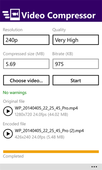 Imagen 0 para Video Compressor for Wind…