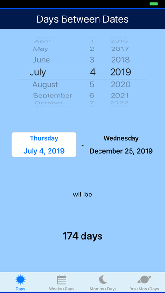 Image 0 for Days between Dates