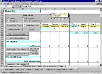 Imagen 0 para Budget Tool Business Exce…