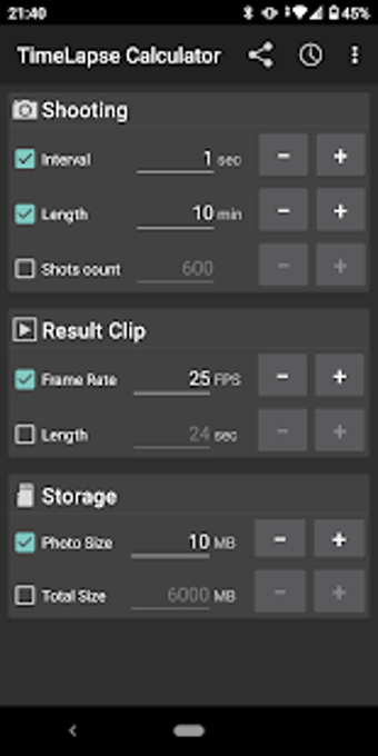 Imagen 1 para TimeLapse Calculator