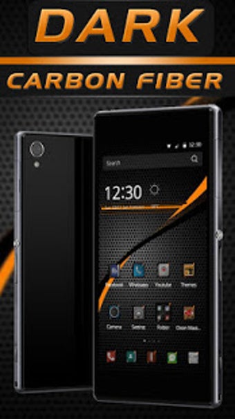 Imagen 2 para Black Carbon Fiber Theme