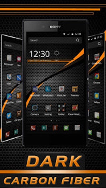Imagen 1 para Black Carbon Fiber Theme