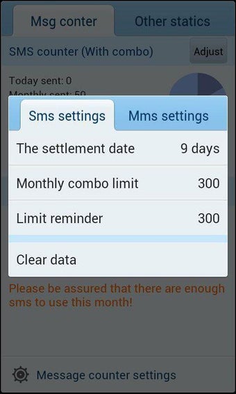 Imagen 1 para GO SMS Message Counter pl…