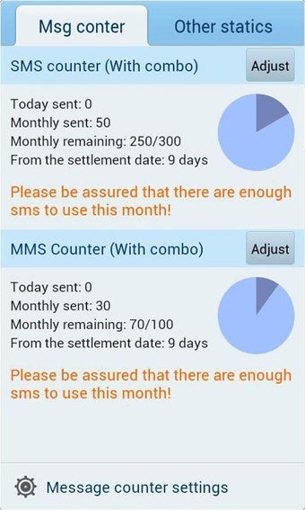 Imagen 2 para GO SMS Message Counter pl…