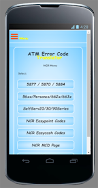 Image 2 for ATM Error Code Translator…