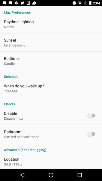 Image 0 for f.lux (preview, root-only…