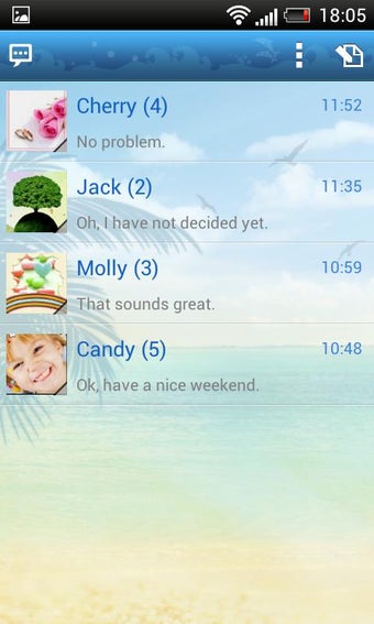 Imagen 0 para Handcent 5 Skin Summer Ti…