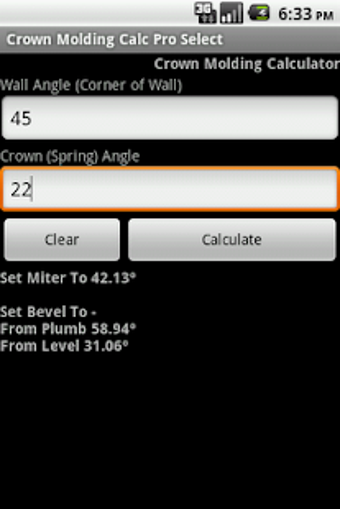 Image 0 for Crown Molding Calc Pro Se…