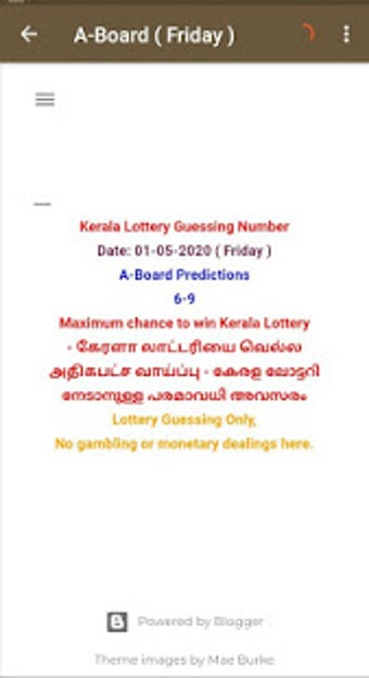 Image 0 for Kerala Lottery A Board Gu…