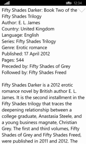 Image 1 for Fifty Shades Darker Book …