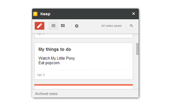 Image 1 for Google Keep Extension