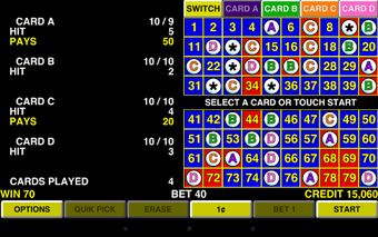 Image 1 for Keno 4 Multi Card Vegas C…