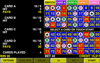 Image 1 for Keno 4 Multi Card Vegas C…
