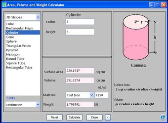 Imagen 1 para Area Volume and Weight Ca…