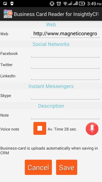 Imagen 4 para Business Card Reader Insi…