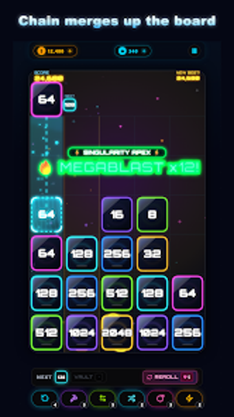 Image 0 for Neon Merge 2048: Drop Puz…