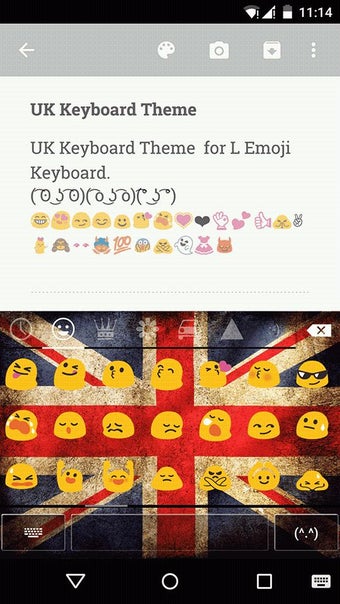 Imagen 2 para UK Keyboard Emoji Skin