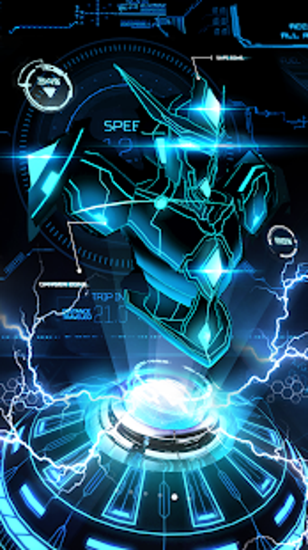 Imagen 2 para 3D Blue Neon Robot Theme