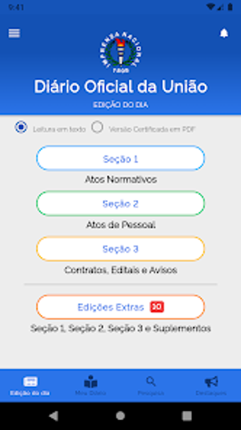 Imagen 0 para DOU  Diário Oficial da Un…