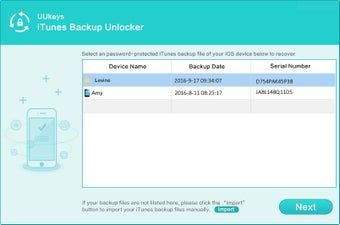 Imagen 0 para UUkeys iTunes Backup Unlo…