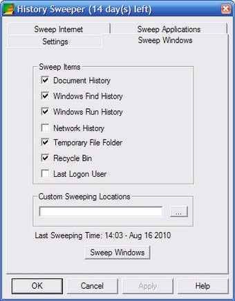 Image 0 for History Sweeper