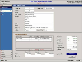 Imagen 0 para Pawn Broking Management  …