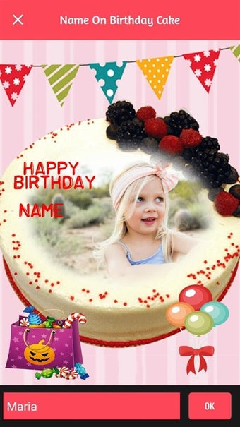 Image 1 for Name Photo on Birthday Ca…